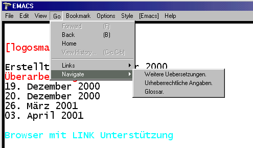 LINK in EMACS W3